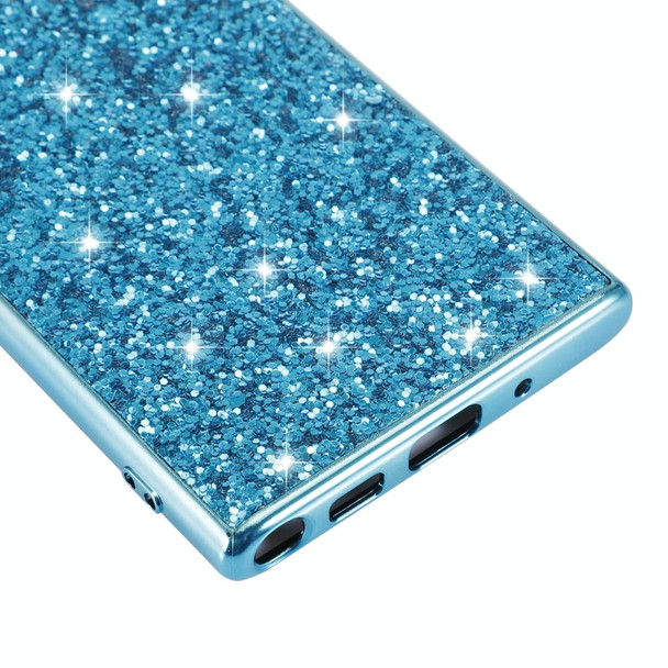 Plating Glittery Powder Shockproof TPU Case - Galaxy Note 10(Blue)