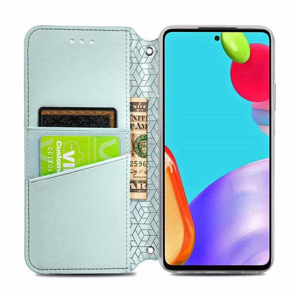 Samsung Galaxy A72 5G / 4G Blooming Mandala Embossed Pattern Magnetic Horizontal Flip Leather Case with Holder & Card Slots & Wallet(Grey)