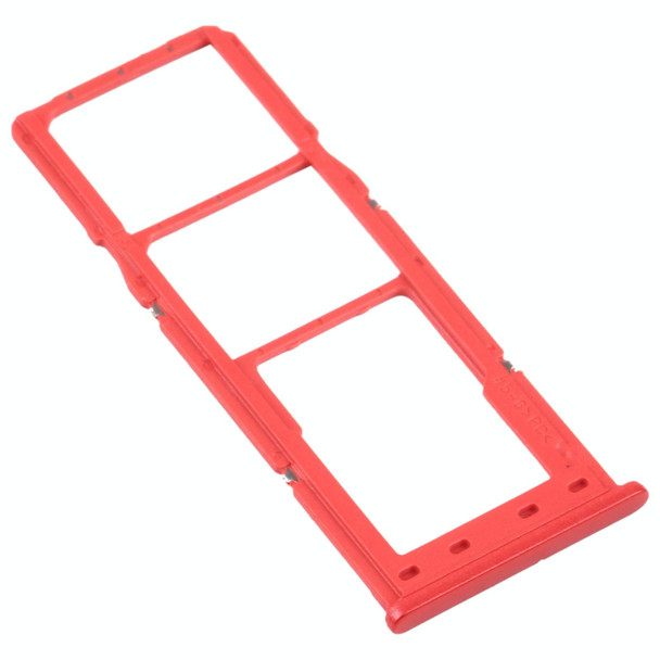 SIM Card Tray + SIM Card Tray + Micro SD Card Tray for Samsung Galaxy A12 SM-A125(Red)