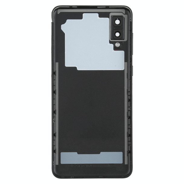 Battery Back Cover with Camera Lens Cover for Samsung Galaxy A02(Black)