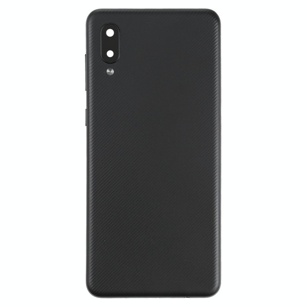 Battery Back Cover with Camera Lens Cover for Samsung Galaxy A02(Black)