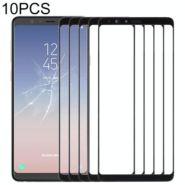 10 PCS Front Screen Outer Glass Lens for Samsung Galaxy A8 Star (A9 Star) (Black)