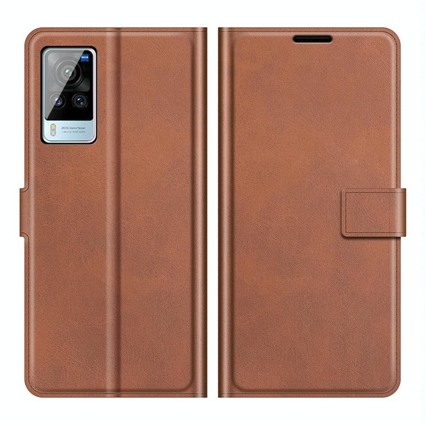 vivo X60 Pro Retro Calf Pattern Buckle Horizontal Flip Leather Case with Holder & Card Slots & Wallet(Light Brown)