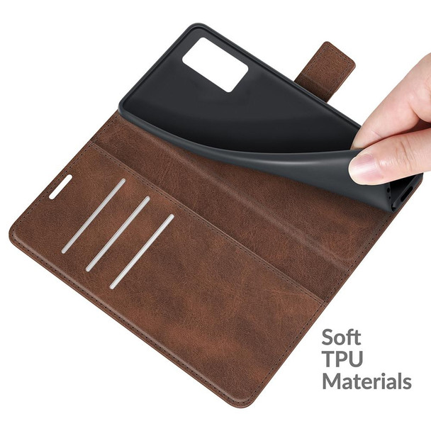 vivo X60 Pro Retro Calf Pattern Buckle Horizontal Flip Leather Case with Holder & Card Slots & Wallet(Dark Brown)