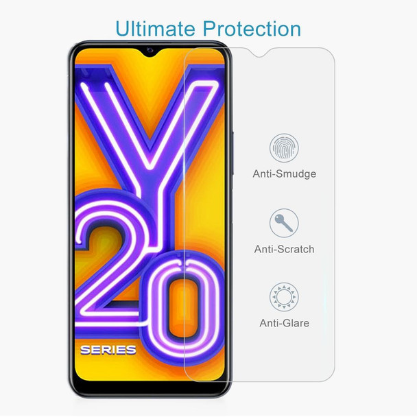 Vivo Y20 50 PCS 0.26mm 9H 2.5D Tempered Glass Film