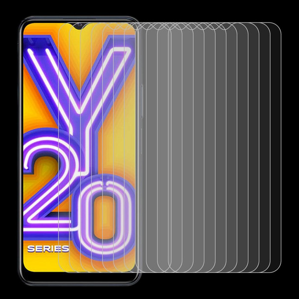 Vivo Y20 10 PCS 0.26mm 9H 2.5D Tempered Glass Film