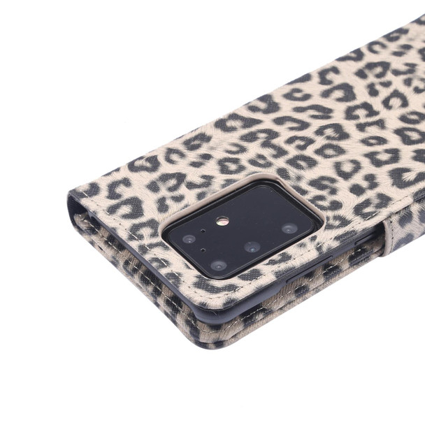 Samsung Galaxy Note20 Ultra Leopard Pattern Horizontal Flip Leather Case with Holder & Card Slots(Brown)