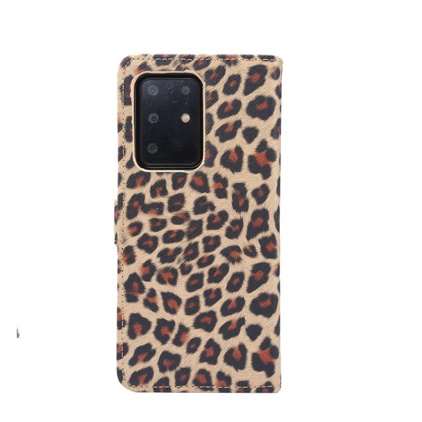 Samsung Galaxy Note20 Ultra Leopard Pattern Horizontal Flip Leather Case with Holder & Card Slots(Yellow)