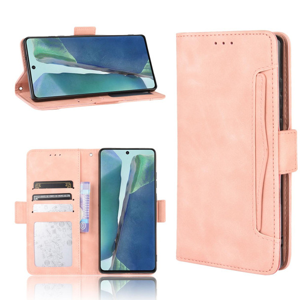 Samsung Galaxy S20 FE 4G / 5G Wallet Style Skin Feel Calf Pattern Leather Case with Separate Card Slot(Pink)