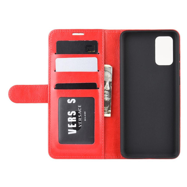 Samsung Galaxy S20 FE 4G / 5G R64 Texture Single Horizontal Flip Protective Case with Holder & Card Slots & Wallet& Photo Frame(Red)