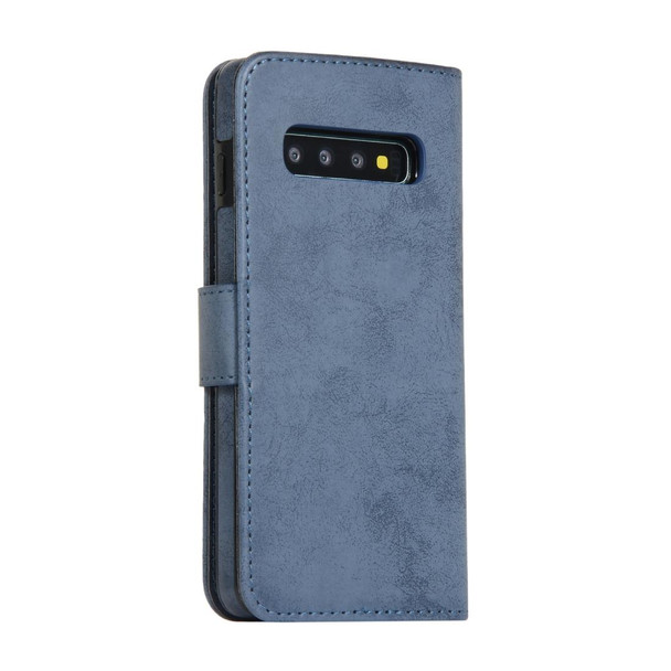 Samsung Galaxy S10+ Retro 2 in 1 Detachable Magnetic Horizontal Flip TPU + PU Leather Case with Holder & Card Slots & Photo Frame & Wallet(Dark Blue)