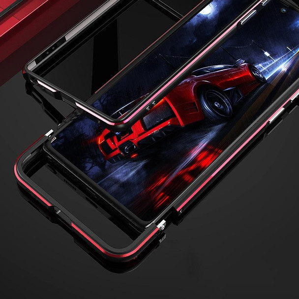 Samsung Galaxy Note20 Ultra Aluminum Alloy Shockproof Protective Bumper Frame(Black Red)