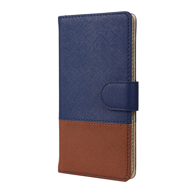 Samsung Galaxy Note20 Ultra Color Splicing Horizontal Flip Leather Case with Holder & Card Slots & Wallet & Photo Frame(Dark Blue)