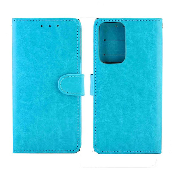 Samsung Galaxy Note20 Ultra 5G Crazy Horse Texture Leather Horizontal Flip Protective Case with Holder & Card Slots & Wallet & Photo Frame(baby Blue)