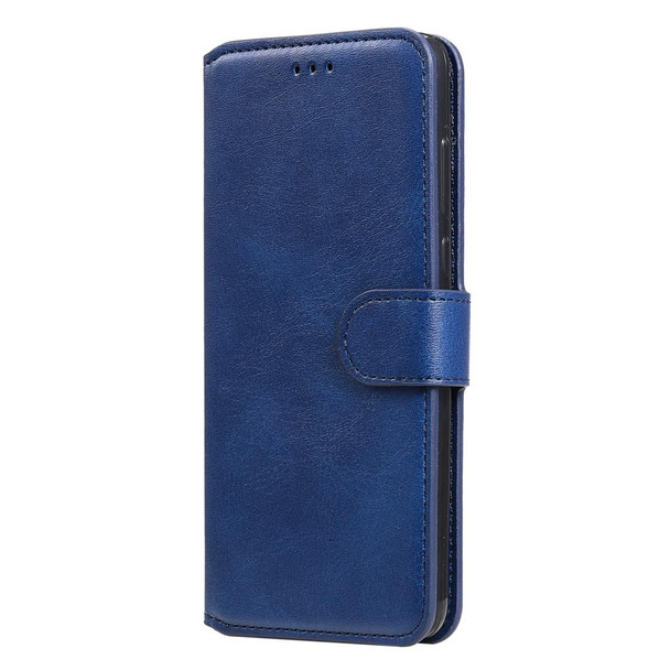 Samsung Galaxy A21s Classic Calf Texture PU + TPU Horizontal Flip Leather Case, with Holder & Card Slots & Wallet(Blue)