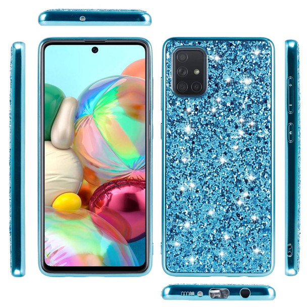 Samsung Galaxy A41 Glitter Powder Shockproof TPU Protective Case(Black)