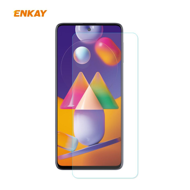 Samsung Galaxy M31s ENKAY Hat-Prince 0.26mm 9H 2.5D Curved Edge Tempered Glass Film