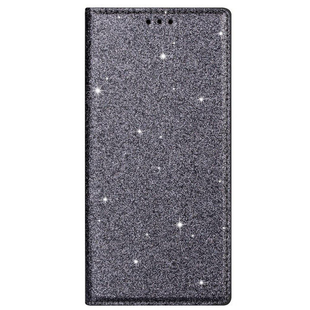 Samsung Galaxy A71 Ultrathin Glitter Magnetic Horizontal Flip Leather Case with Holder & Card Slots(Gray)