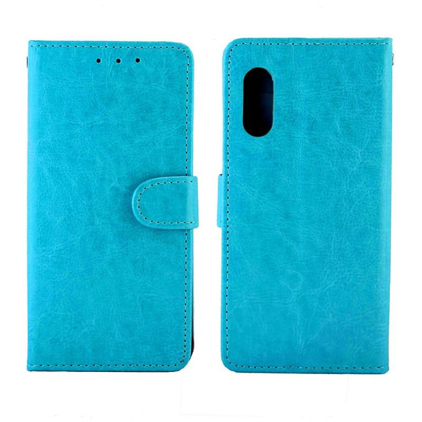 Samsung Galaxy Xcover Pro Crazy Horse Texture Leather Horizontal Flip Protective Case with Holder & Card Slots & Wallet & Photo Frame(baby Blue)