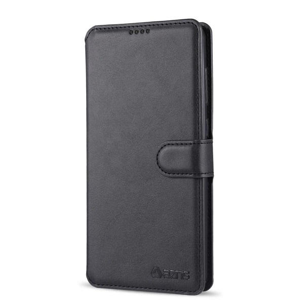 Samsung Galaxy A21s AZNS Calf Texture Horizontal Flip Leather Case with Holder & Card Slots & Wallet & Photo Frame(Black)