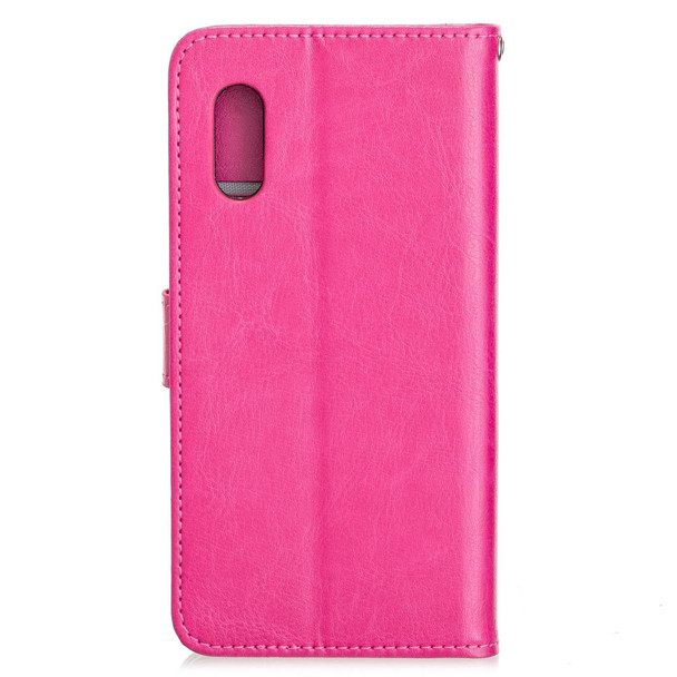 Samsung Galaxy Xcover Pro Crazy Horse Texture Horizontal Flip Leather Case with Holder & Card Slots & Wallet & Photo Frame(Rose)