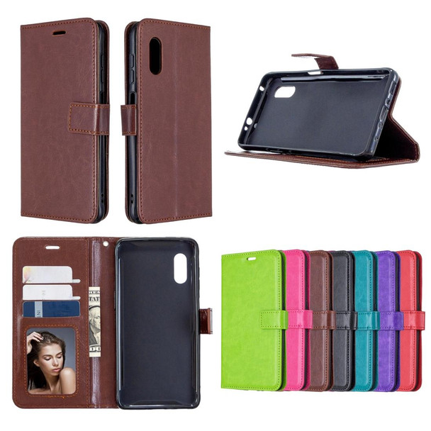 Samsung Galaxy Xcover Pro Crazy Horse Texture Horizontal Flip Leather Case with Holder & Card Slots & Wallet & Photo Frame(Brown)
