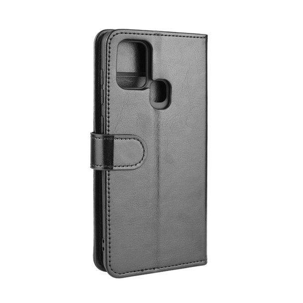 Galaxy A21s R64 Texture Single Horizontal Flip Protective Case with Holder & Card Slots & Wallet& Photo Frame(Black)