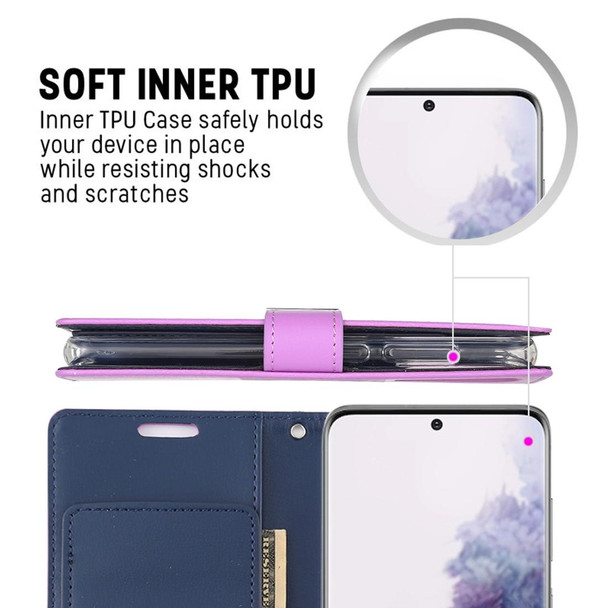 GOOSPERY RICH DIARY - Galaxy S20+ PU + TPU Crazy Horse Texture Horizontal Flip Leather Case, with Card Slots & Wallet & Photo frame (Pink)