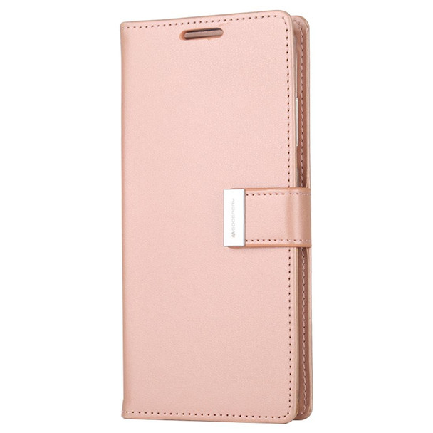 GOOSPERY RICH DIARY - Galaxy S20 Ultra PU + TPU Crazy Horse Texture Horizontal Flip Leather Case, with Card Slots & Wallet & Photo frame(Rose Gold)