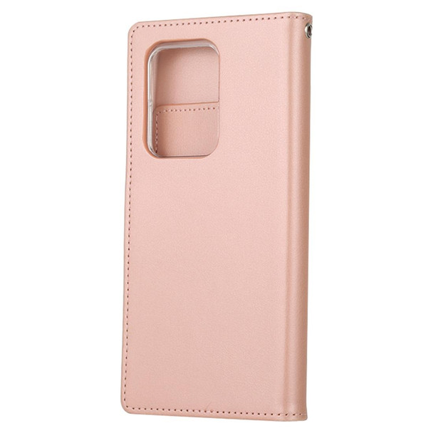 GOOSPERY RICH DIARY - Galaxy S20 Ultra PU + TPU Crazy Horse Texture Horizontal Flip Leather Case, with Card Slots & Wallet & Photo frame(Rose Gold)