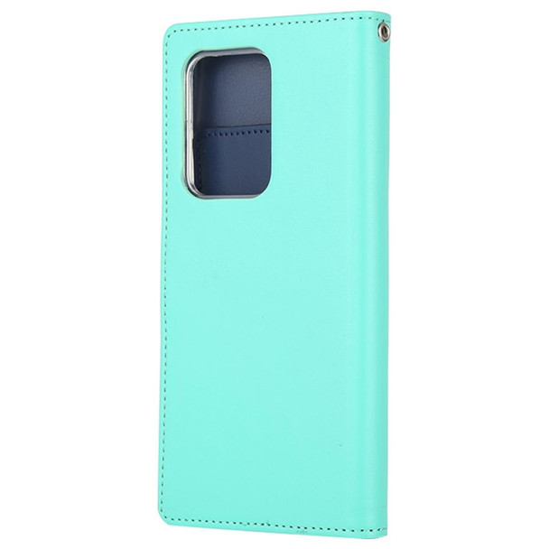 GOOSPERY RICH DIARY - Galaxy S20 Ultra PU + TPU Crazy Horse Texture Horizontal Flip Leather Case, with Card Slots & Wallet & Photo frame(Mint Green)