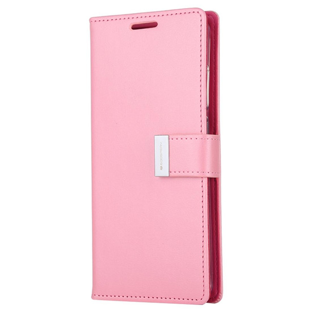 GOOSPERY RICH DIARY - Galaxy S20 Ultra PU + TPU Crazy Horse Texture Horizontal Flip Leather Case, with Card Slots & Wallet & Photo frame(Pink)