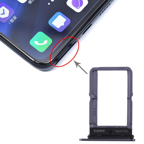 SIM Card Tray + SIM Card Tray for vivo S5(Black)