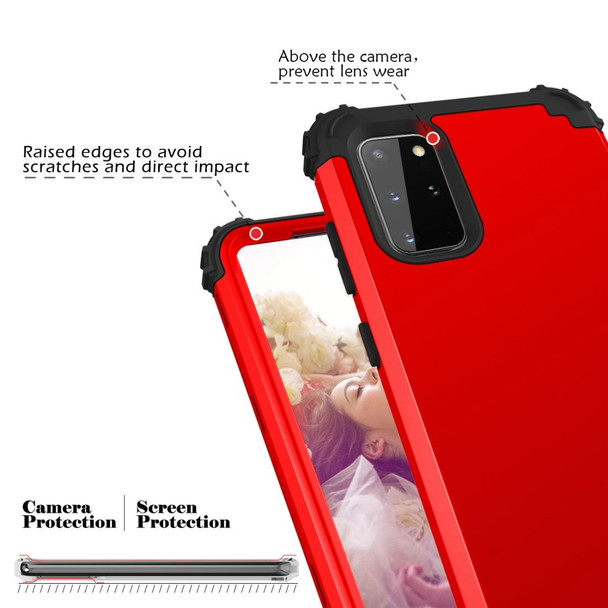 Galaxy S20 Plus PC + Silicone Three-piece Shockproof Protection Case(Red)