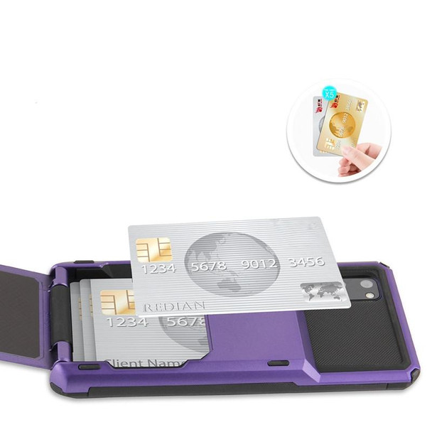 Galaxy S20 Plus Drop & Shockproof TPU+PC Case with Card Slot(Purple)