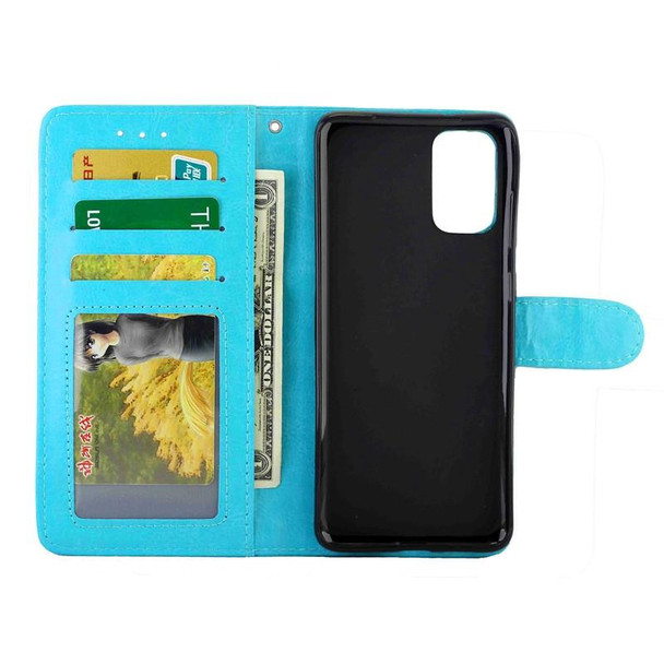 Galaxy S20+ Crazy Horse Texture Leather Horizontal Flip Protective Case with Holder & Card Slots & Wallet & Photo Frame(Baby Blue)