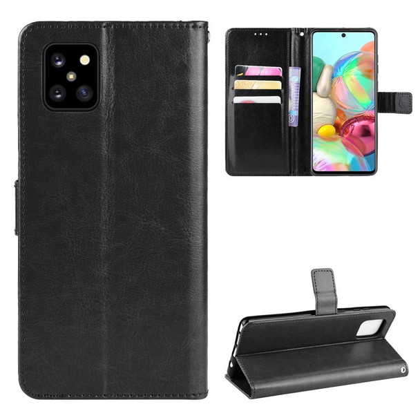 Galaxy A81/M60S/Note 10 Lite Retro Crazy Horse Texture Horizontal Flip Leather Case with Holder & Card Slots & Photo Frame(Black)