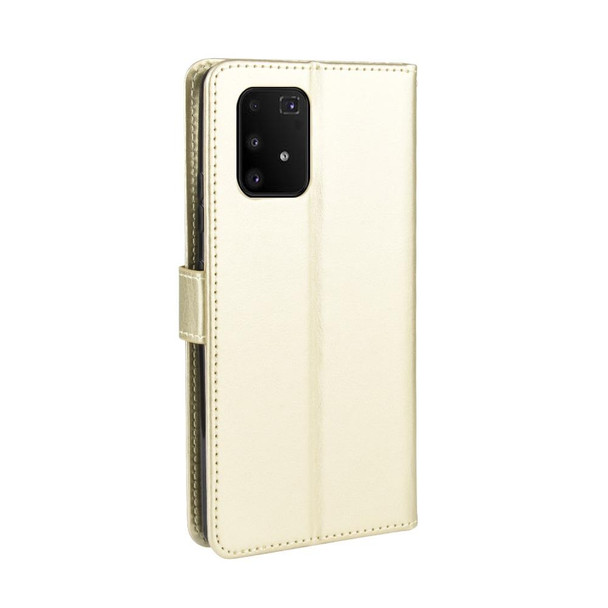 Galaxy S10 Lite / A91 / M80s Retro Crazy Horse Texture Horizontal Flip Leather Case with Holder & Card Slots & Photo Frame(Gold)