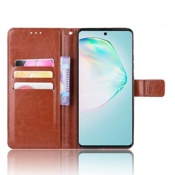 Galaxy S10 Lite / A91 / M80s Retro Crazy Horse Texture Horizontal Flip Leather Case with Holder & Card Slots & Photo Frame(Brown)