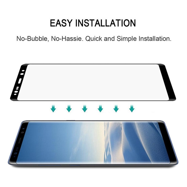 25 PCS - Galaxy Note8 0.3mm 9H Surface Hardness 2.5D Curved Edge Full Screen Full Glue Tempered Glass Film (Black)