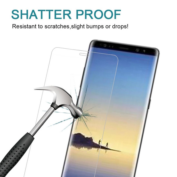 25 PCS - Galaxy Note 8 0.3mm 9H Surface Hardness 3D Curved Silk-screen Full Screen Tempered Glass Screen Protector (Transparent)