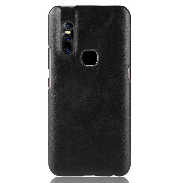 Shockproof Litchi Texture PC + PU Case for Vivo V15 (Black)