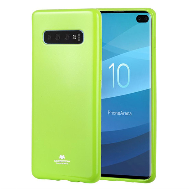 GOOSPERY PEARL JELLY TPU Anti-fall and Scratch Case for Galaxy S10+ (Green)