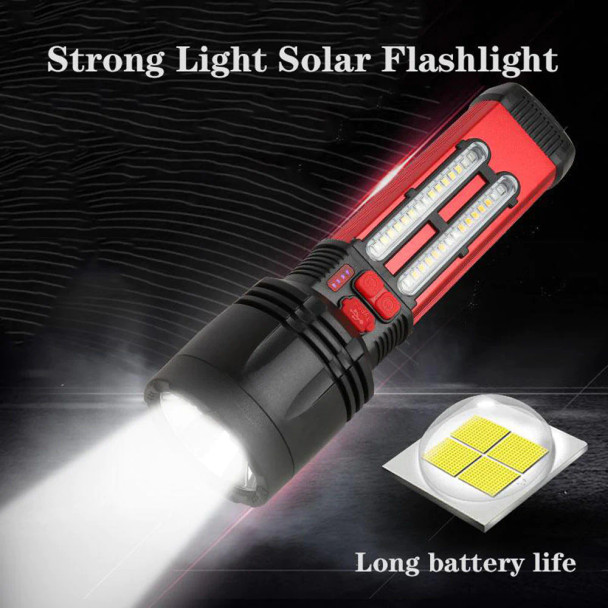 Solar USB Rechargeable Flashlight