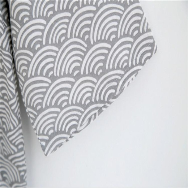 Man Pure Cotton Double-deck Bathrobe Kimono Pajamas Home Wear, Size: M(Gray)