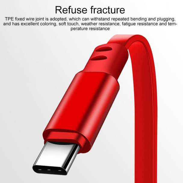 1.2m 3.5A Max 3 in 1 USB to USB-C / Type-C + 8Pin + Micro USB Retractable Charging Cable(Red)