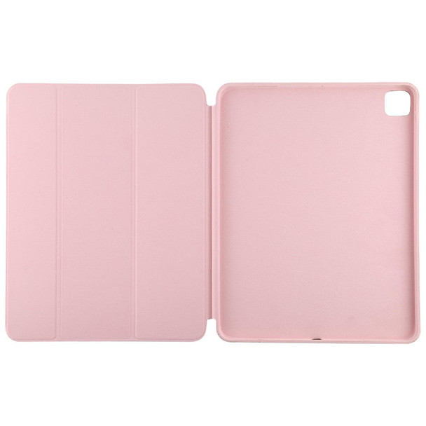 iPad Pro 11 inch (2020/2021) 3-fold Horizontal Flip Smart Leather Tablet Case with Sleep / Wake-up Function & Holder(Pink)