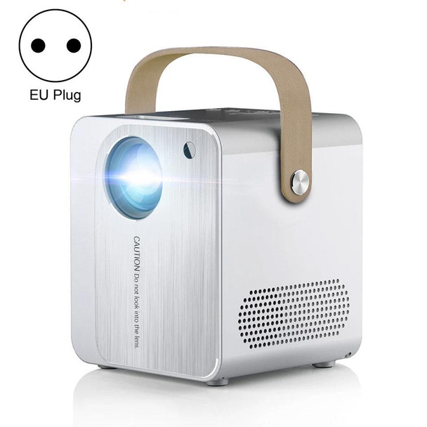 ZXL-Y8 Intelligent Portable HD 4K Projector, EU Plug, Specification:Android Version(White)