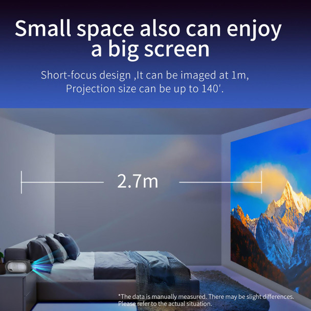 T7i 720P 200 ANSI Home Theater LED HD Digital Projector, Same Screen Version, UK Plug(Silver Grey)