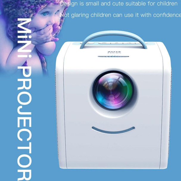 Q2 LED 1080P Mini Portable Projector Children Projector, Plug Type:AU Plug(Blue White)